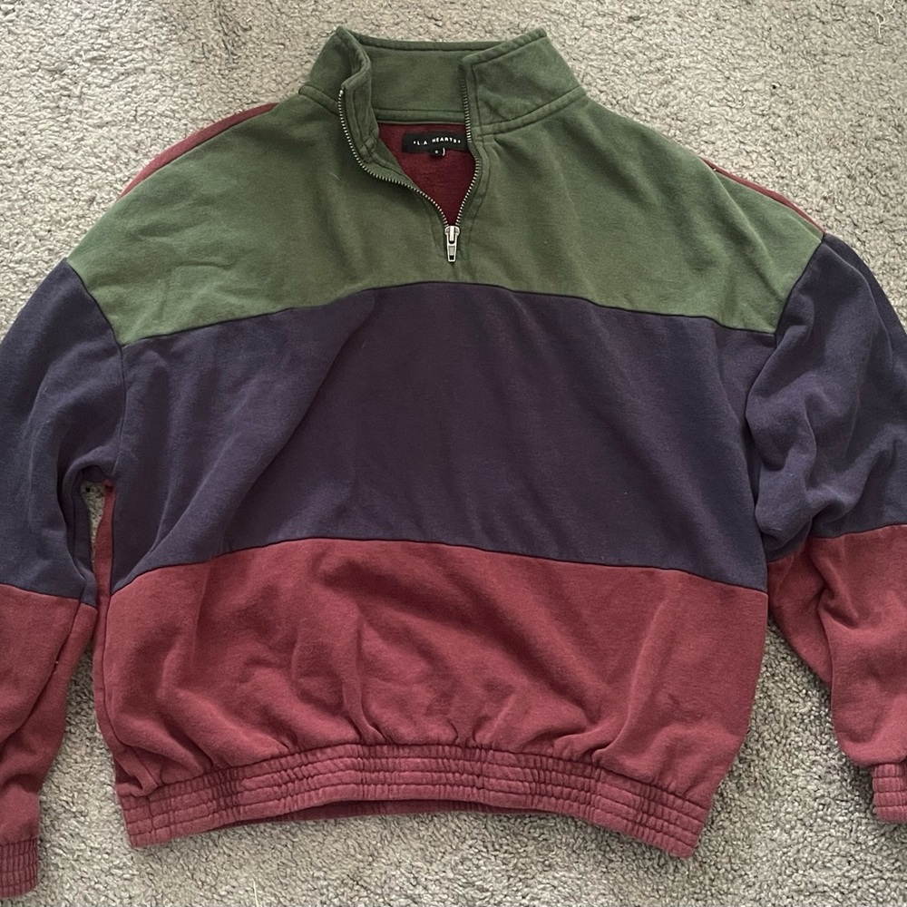 Colorblock Half-Zip Sweater